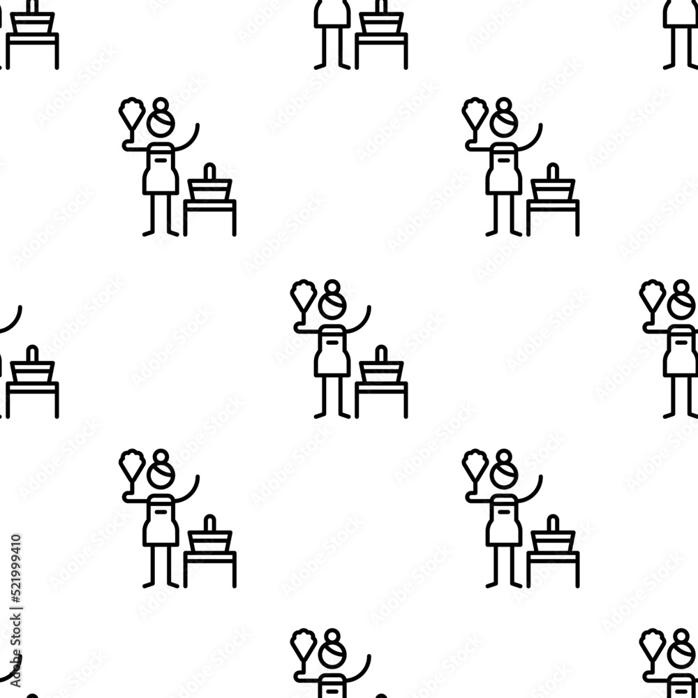 Poster birch icon pattern. seamless birch pattern on white background.