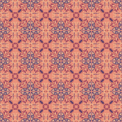 Seamless Background Retro Garden Nature Aboriginal Floral Damask Traditional Pattern Art