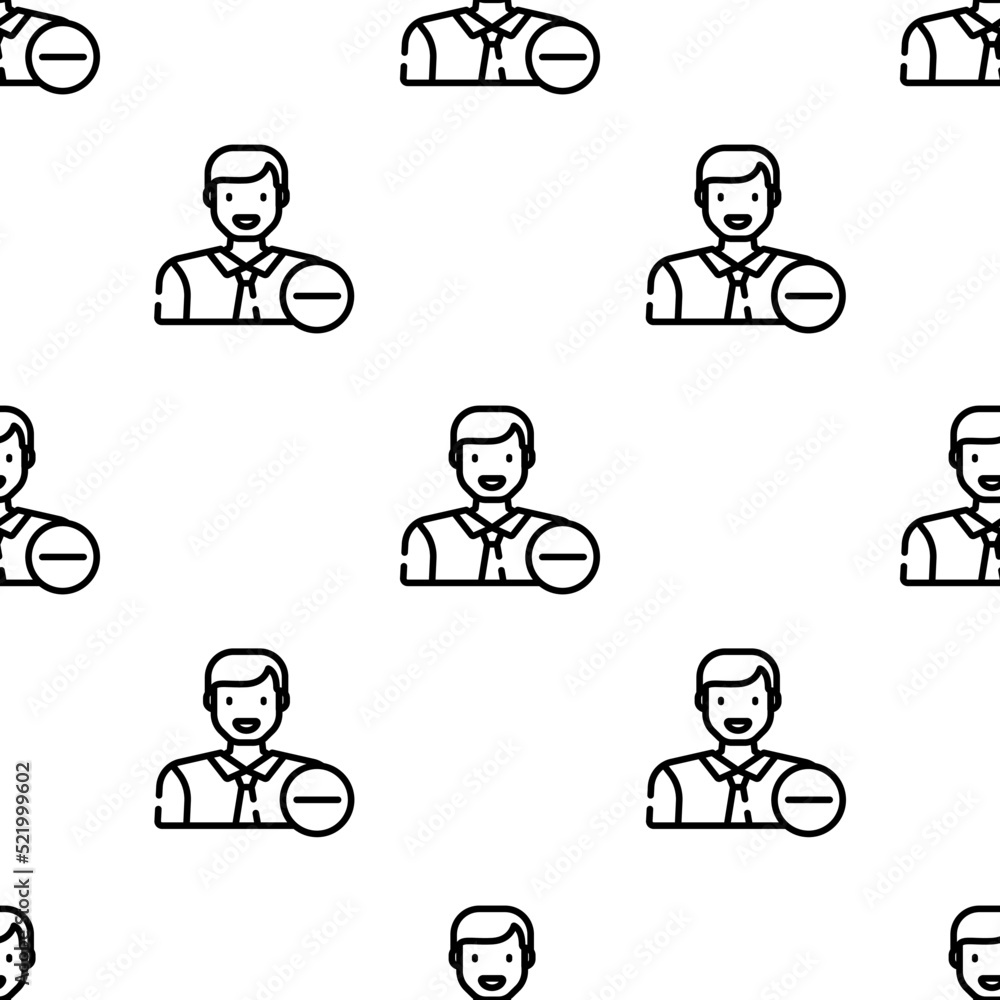 Poster employee icon pattern. seamless employee pattern on white background.