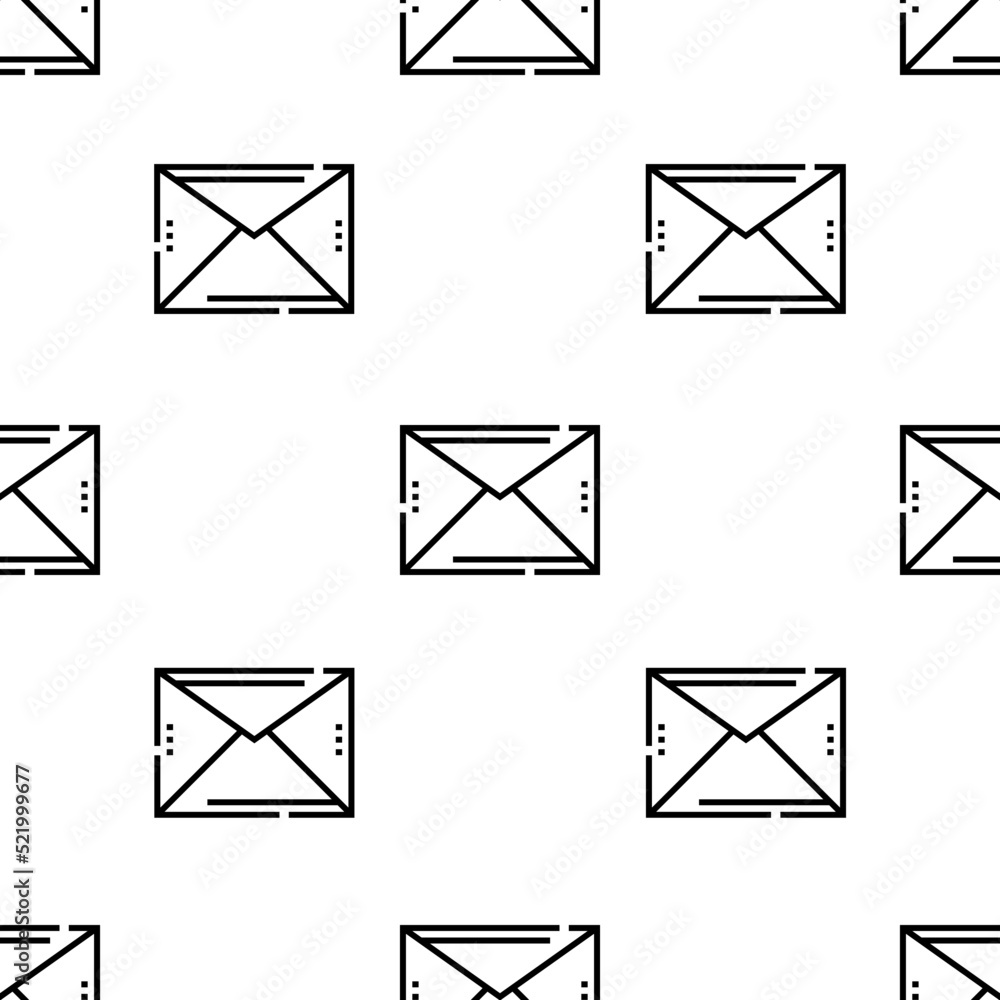 Aufkleber email icon pattern. seamless email pattern on white background.
