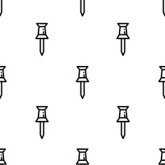 pin icon pattern. Seamless pin pattern on white background.