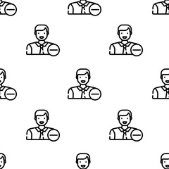 employee icon pattern. Seamless employee pattern on white background.