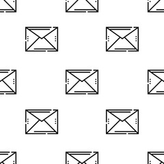 email icon pattern. Seamless email pattern on white background.