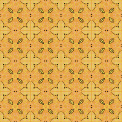 Seamless Background Retro Garden Nature Aboriginal Floral Damask Traditional Pattern Art