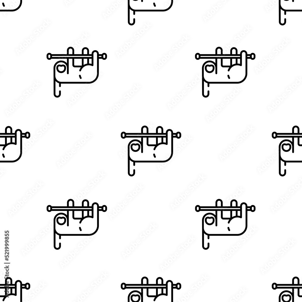 Aufkleber sloth icon pattern. seamless sloth pattern on white background.
