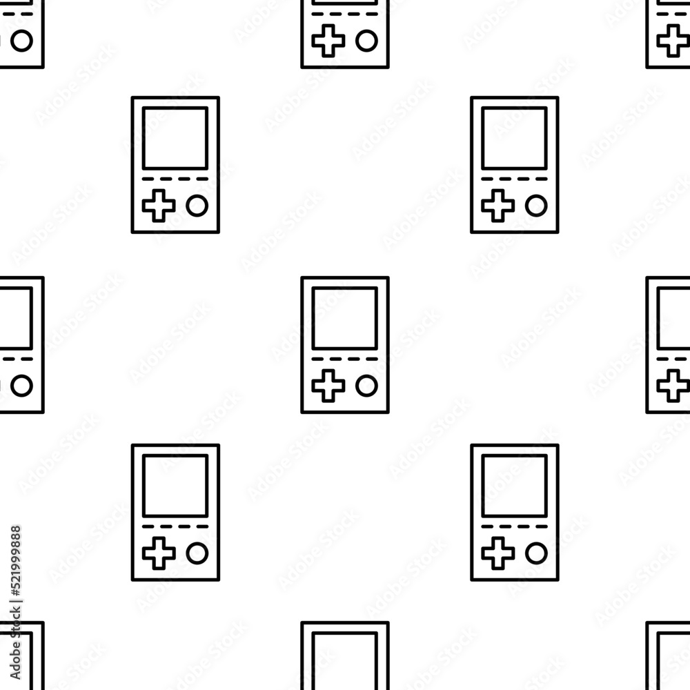 Poster console icon pattern. seamless console pattern on white background.