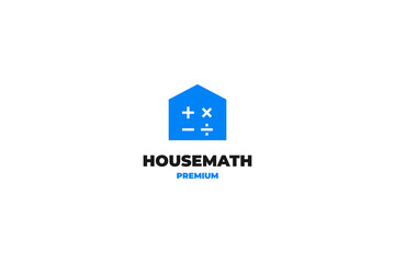Fototapeta premium House Mathematical Genius Logo Vector Design Illustration Idea