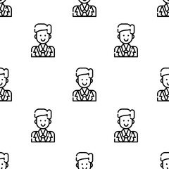 groom icon pattern. Seamless groom pattern on white background.
