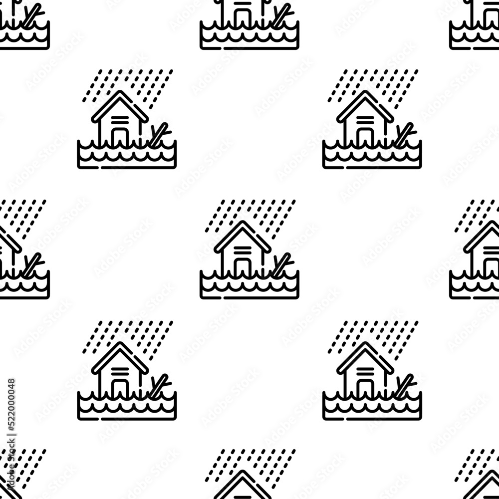 Poster flood icon pattern. seamless flood pattern on white background.