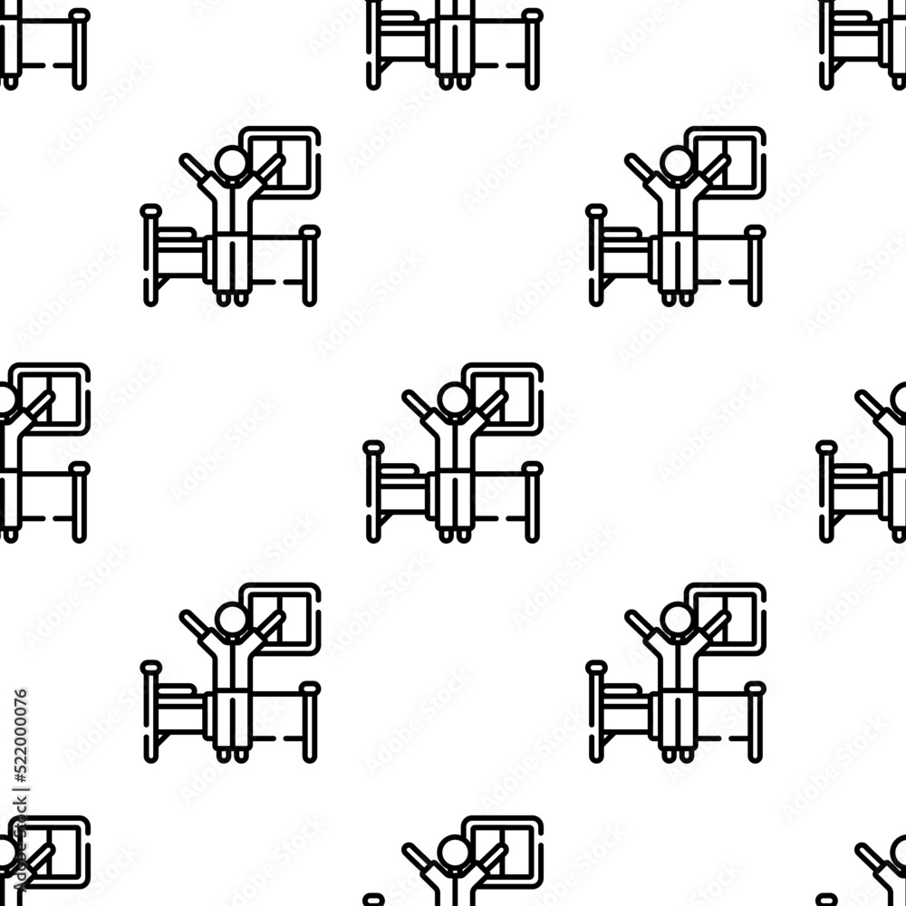 Aufkleber wake up icon pattern. seamless wake up pattern on white background.