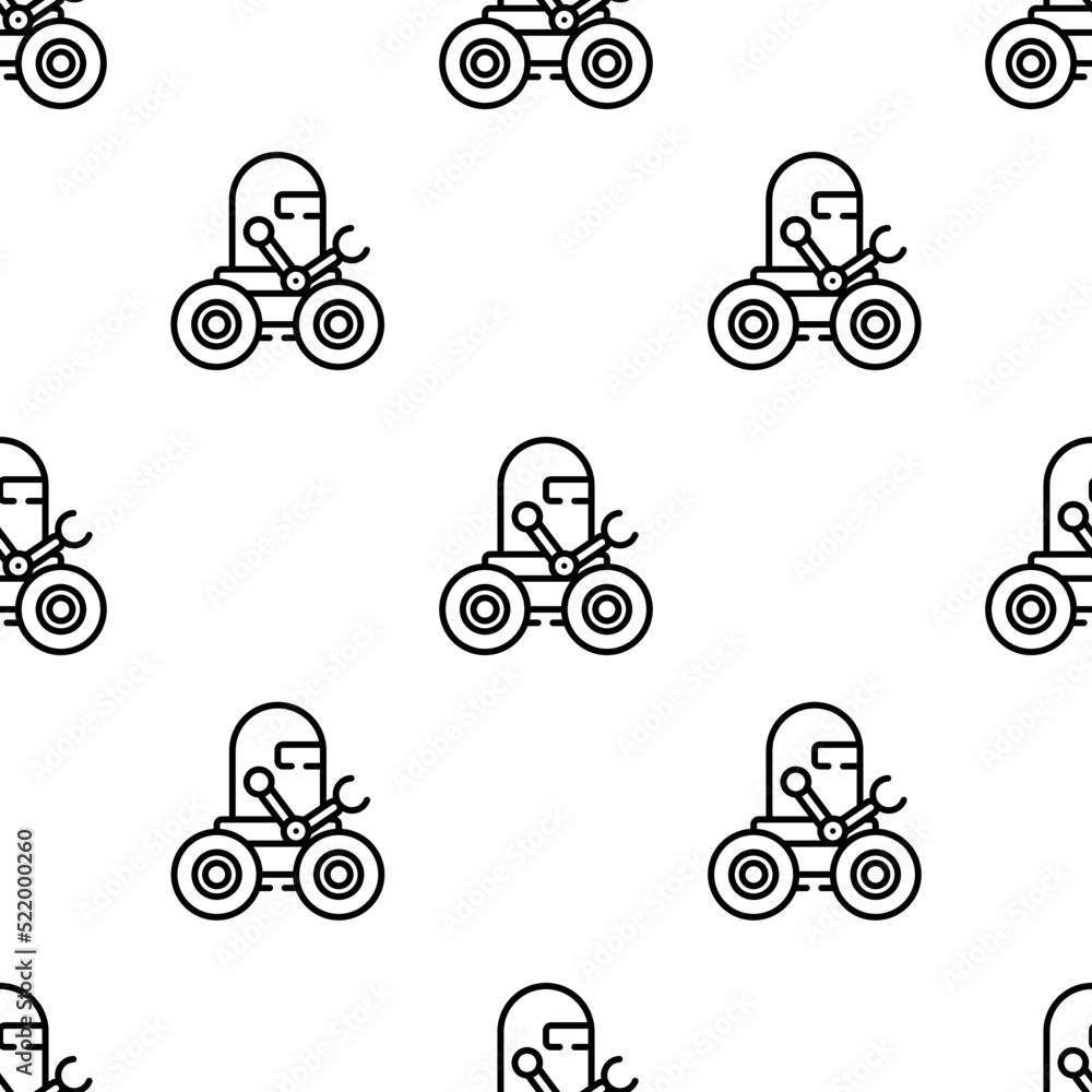 Aufkleber robot icon pattern. seamless robot pattern on white background.