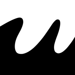 Black and white waves marketing design concept