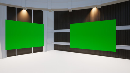 Virtual Studio Background set illustration