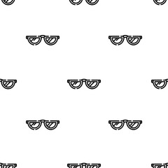 glasses icon pattern. Seamless glasses pattern on white background.