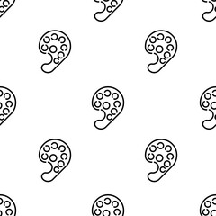 paint palette icon pattern. Seamless paint palette pattern on white background.