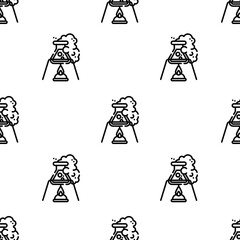 flask icon pattern. Seamless flask pattern on white background.