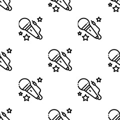 voice icon pattern. Seamless voice pattern on white background.