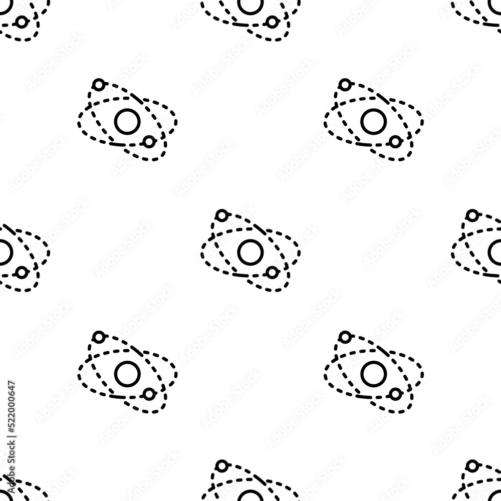 Poster planet icon pattern. seamless planet pattern on white background.