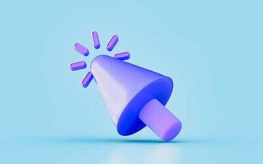 cursor click sign 3d render concept for select file touch screen aim perfection work