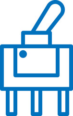 push button switch glyph icon vector. push button switch sign. isolated contour symbol black illustration.