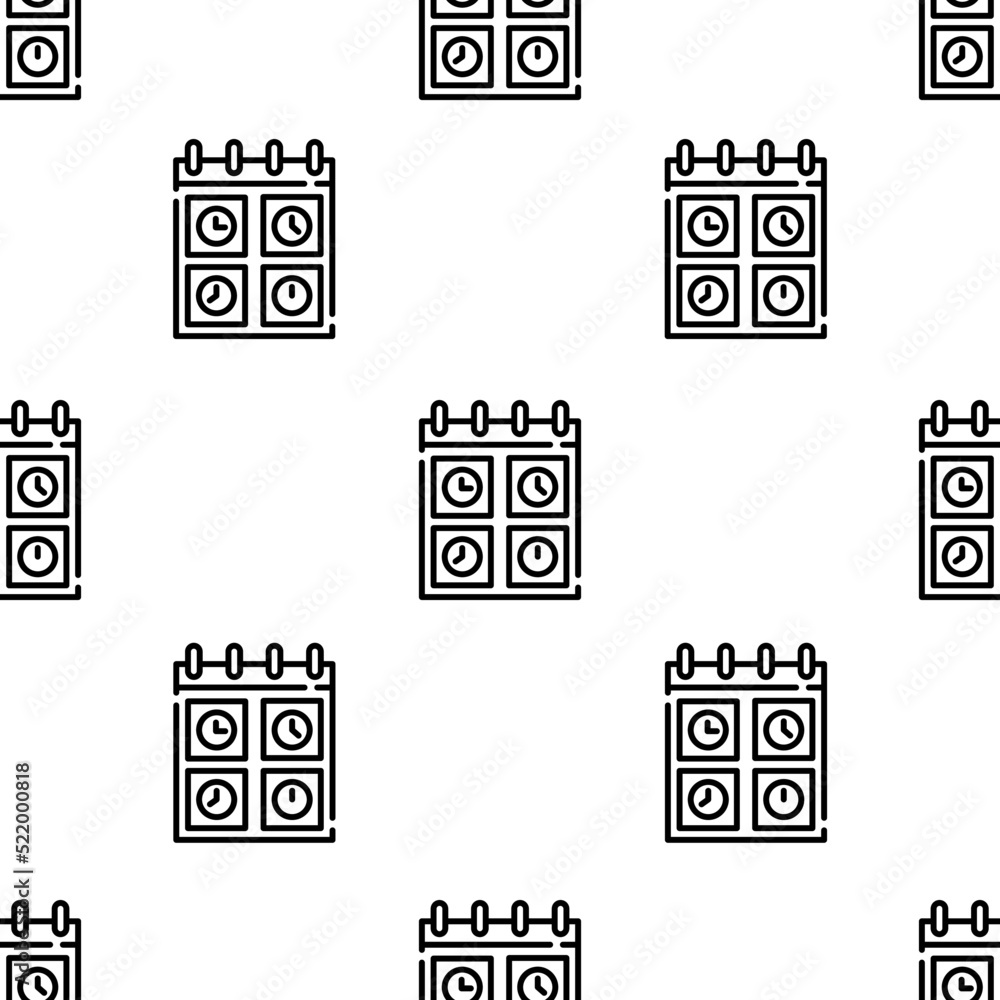 Poster calendar icon pattern. seamless calendar pattern on white background.