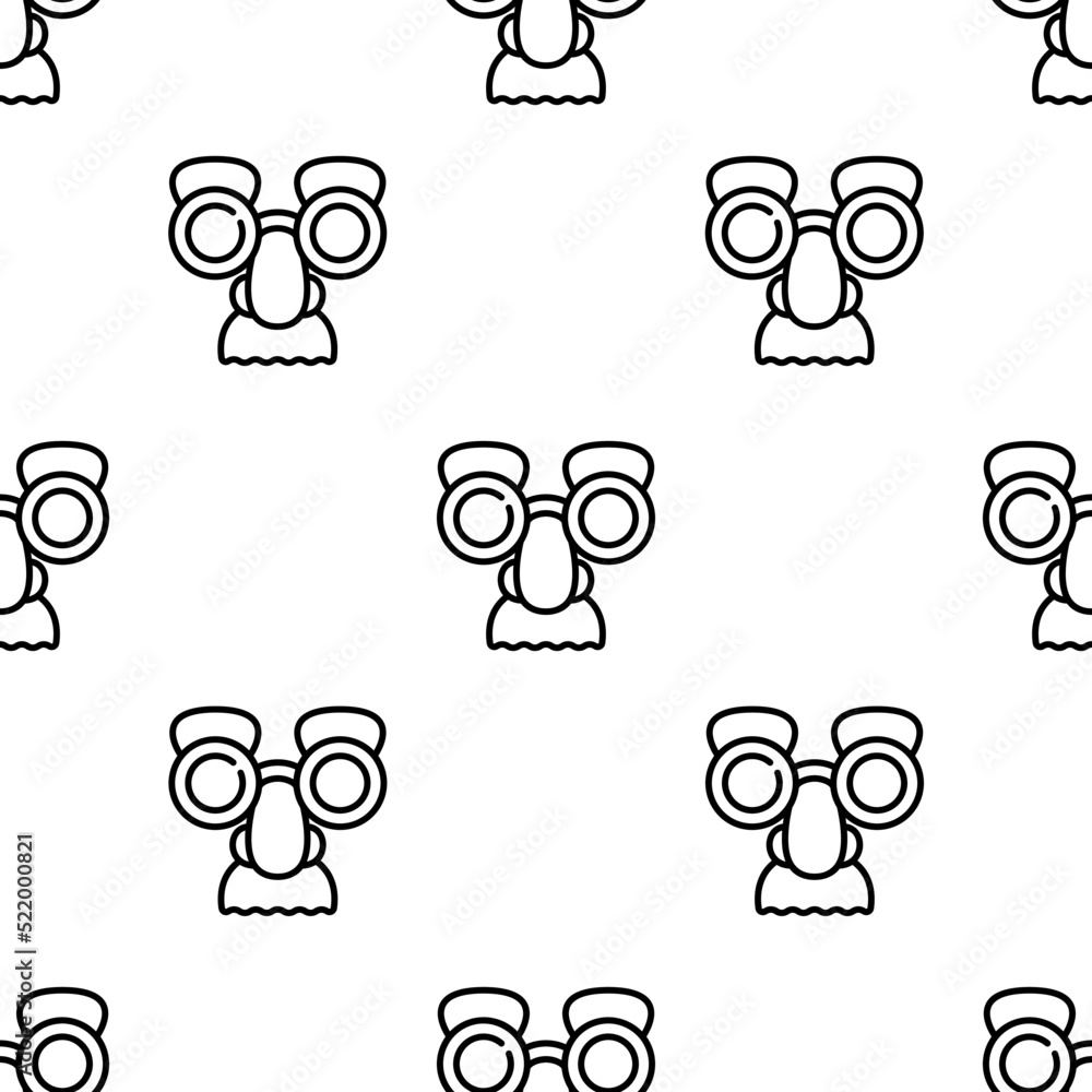 Poster mask icon pattern. seamless mask pattern on white background.