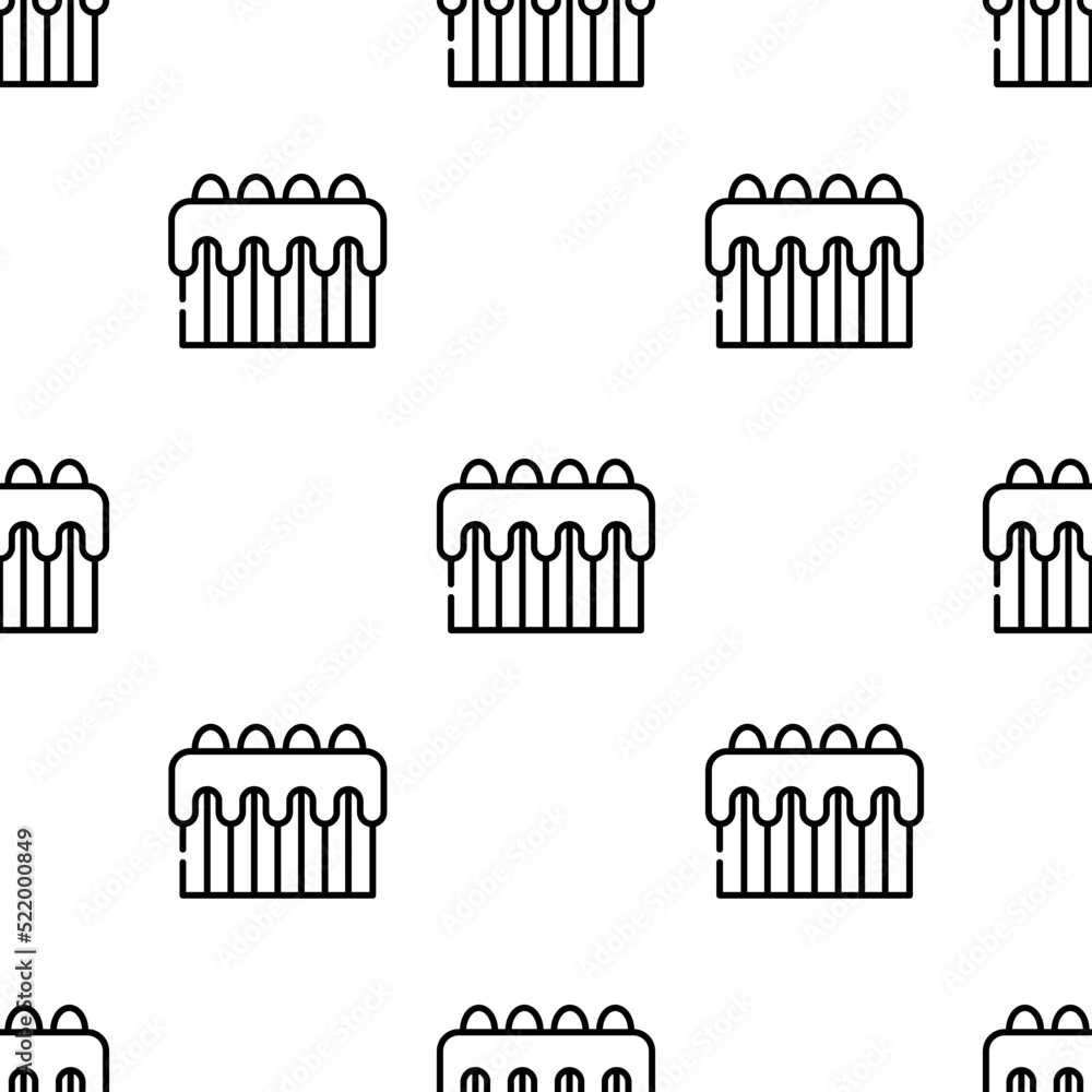 Poster cake icon pattern. seamless cake pattern on white background.