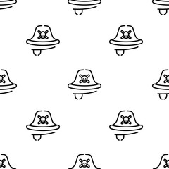 pirate icon pattern. Seamless pirate pattern on white background.