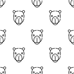 camel icon pattern. Seamless camel pattern on white background.