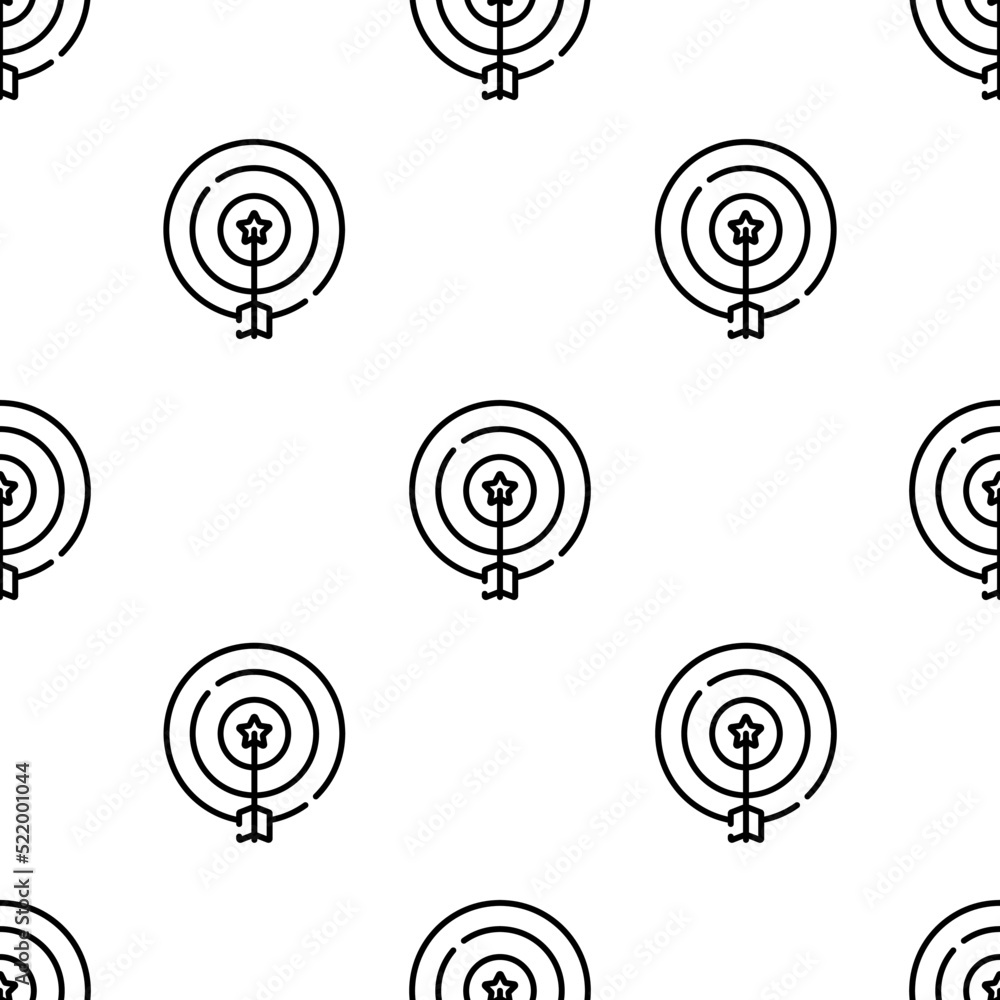 Poster target icon pattern. seamless target pattern on white background.