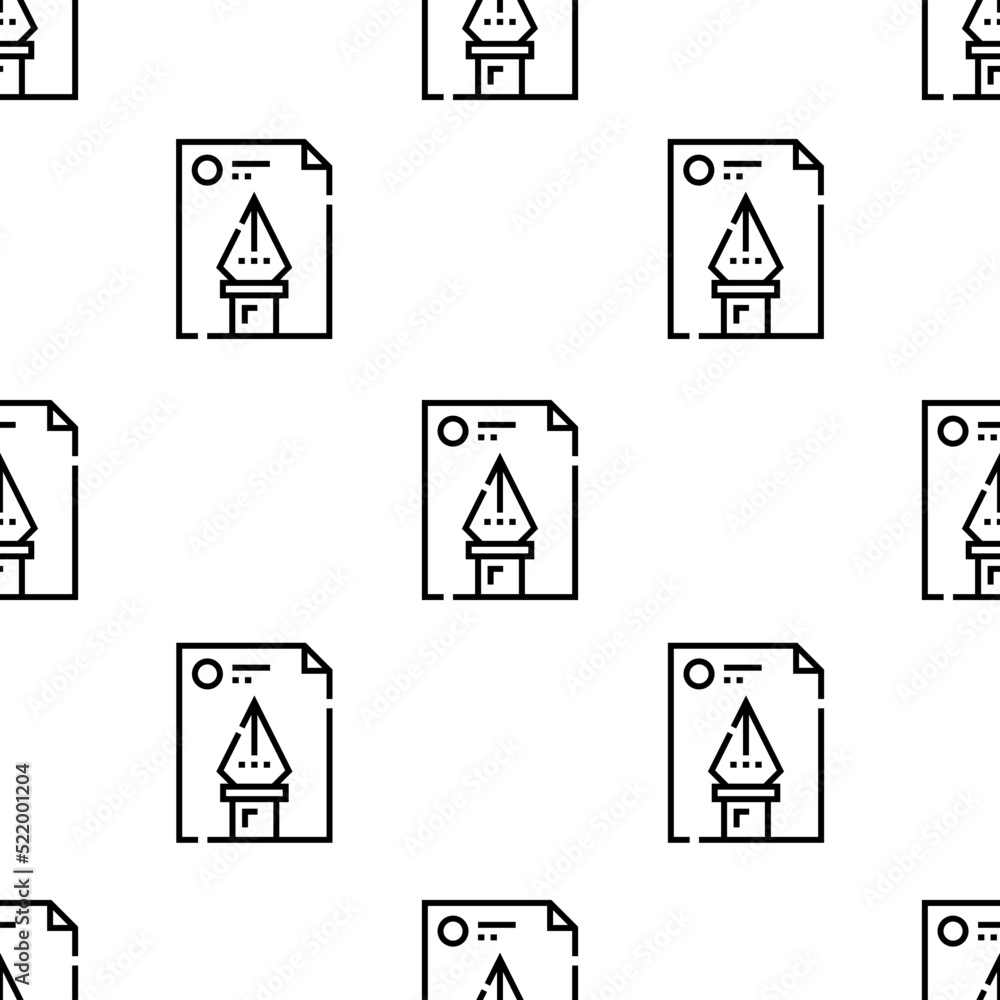 Poster file icon pattern. seamless file pattern on white background.