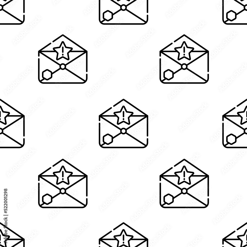 Poster email icon pattern. seamless email pattern on white background.