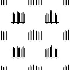 bar chart icon pattern. Seamless bar chart pattern on white background.