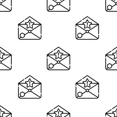 email icon pattern. Seamless email pattern on white background.