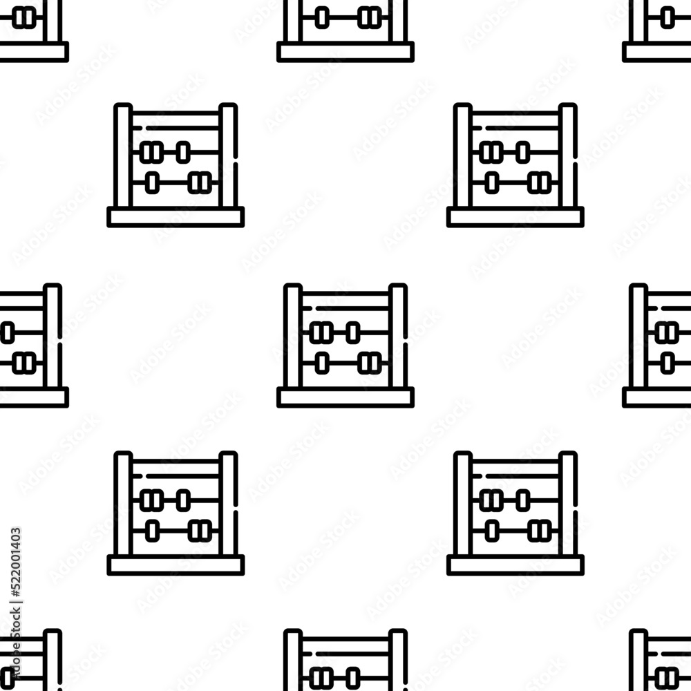 Poster abacus icon pattern. seamless abacus pattern on white background.