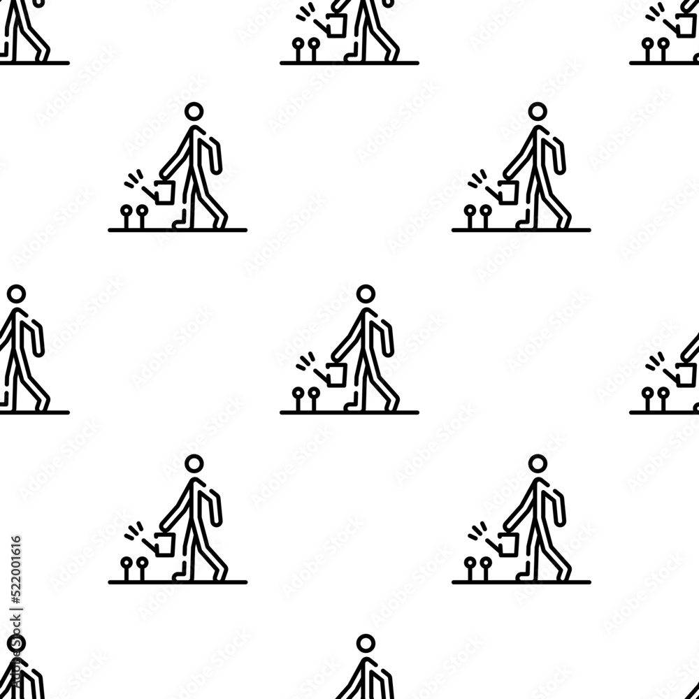 Poster watering icon pattern. seamless watering pattern on white background.
