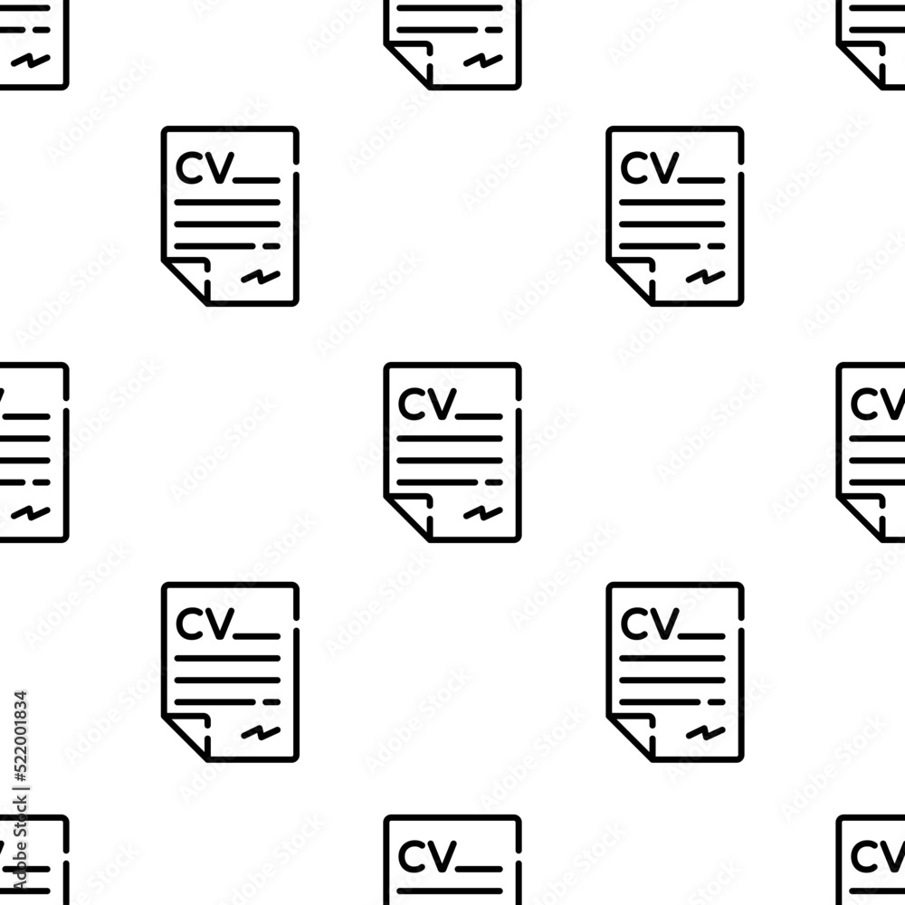 Poster curriculum icon pattern. seamless curriculum pattern on white background.