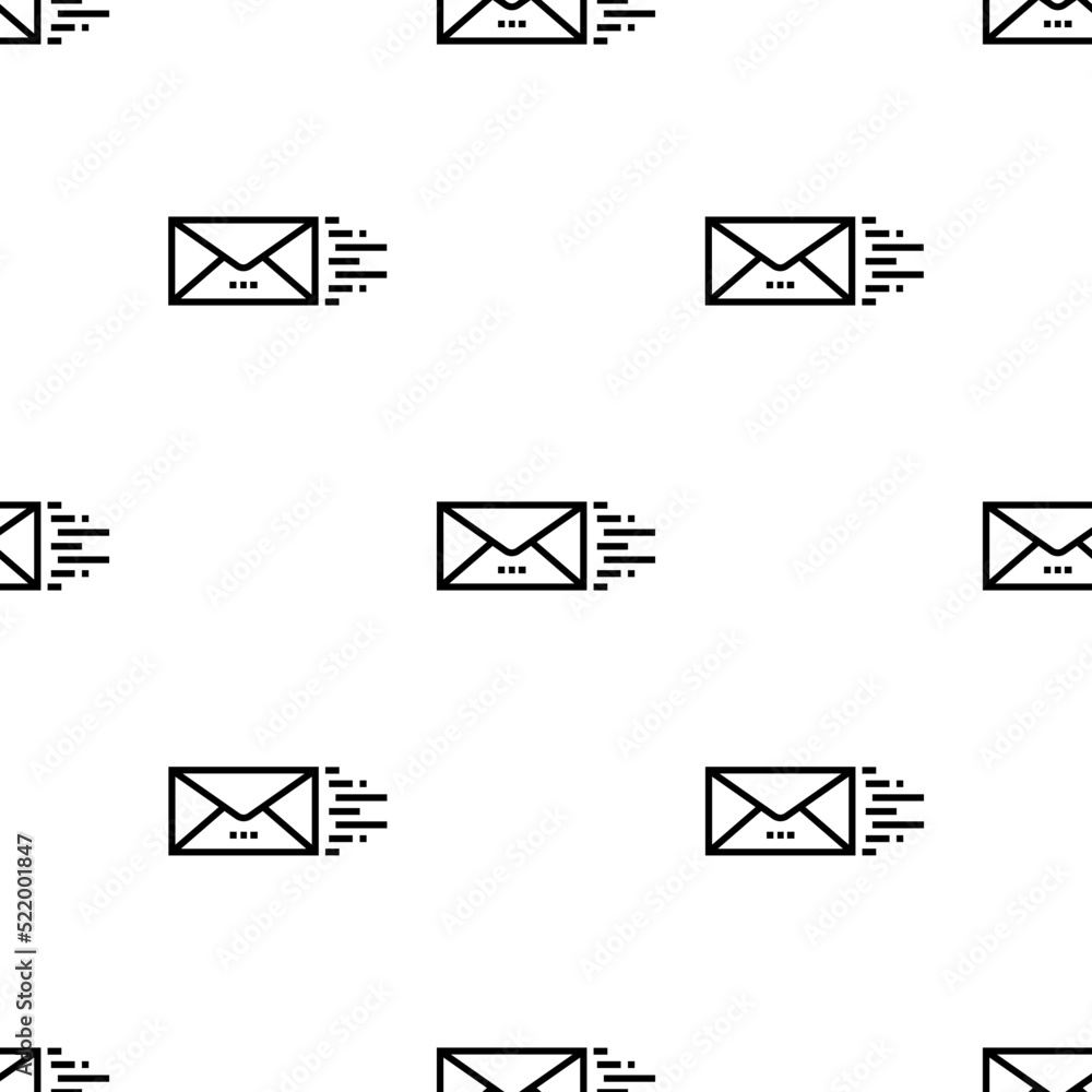 Poster email icon pattern. seamless email pattern on white background.