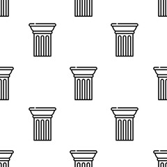 column icon pattern. Seamless column pattern on white background.