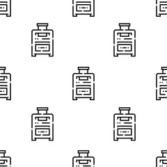 suitcase icon pattern. Seamless suitcase pattern on white background.