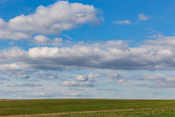 Landscape of the countryside. Czech. Typical summer countryside landscape.