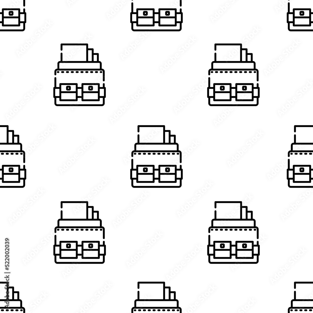 Poster portfolio icon pattern. seamless portfolio pattern on white background.