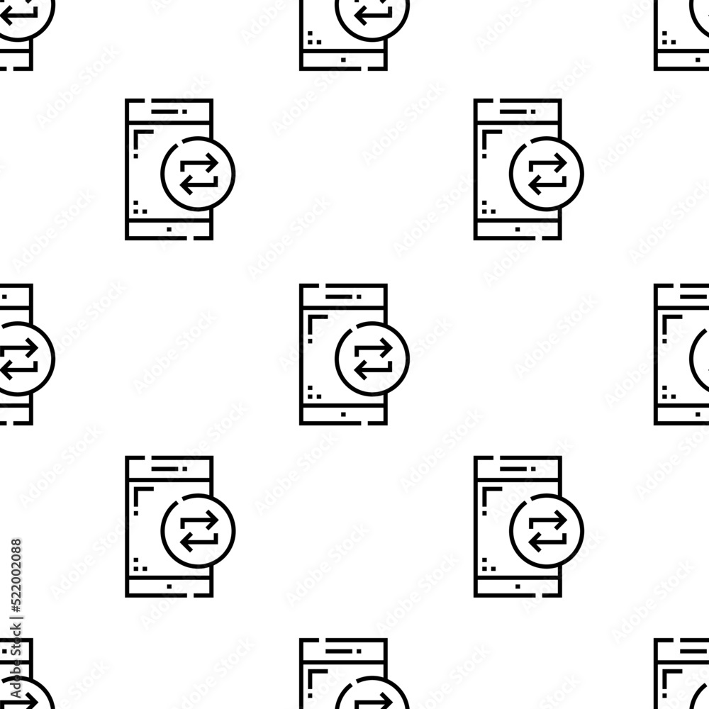 Poster smartphone icon pattern. seamless smartphone pattern on white background.