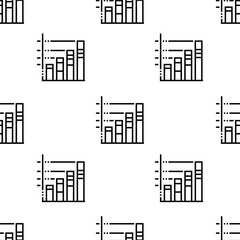 bar chart icon pattern. Seamless bar chart pattern on white background.