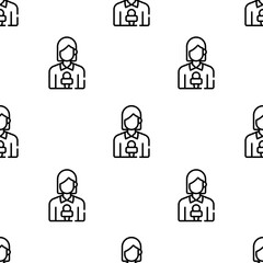 news reporter icon pattern. Seamless news reporter pattern on white background.