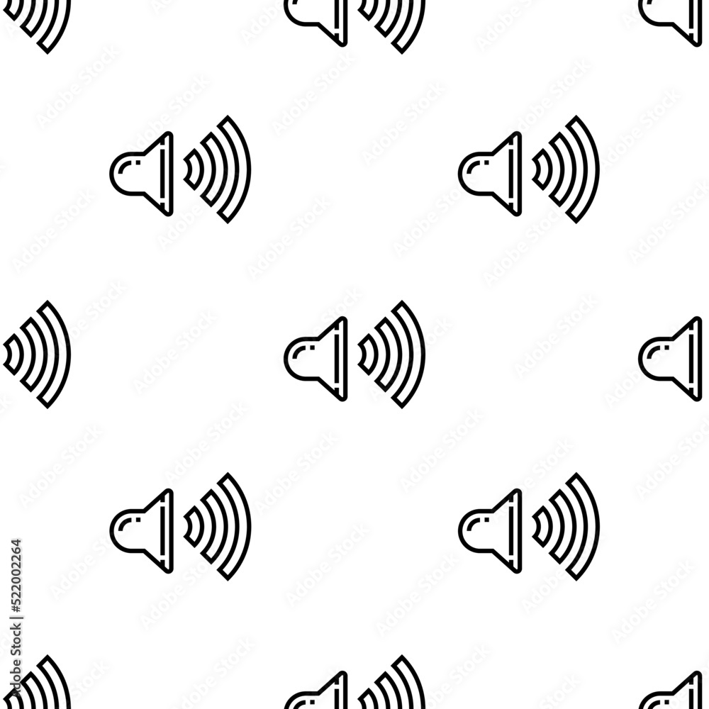 Aufkleber speaker icon pattern. seamless speaker pattern on white background.