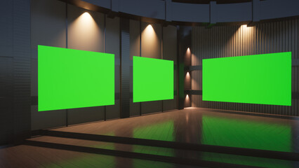 Virtual Studio Background set illustration