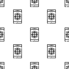 smartphone icon pattern. Seamless smartphone pattern on white background.