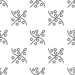 sewing icon pattern. Seamless sewing pattern on white background.