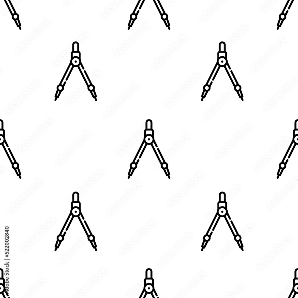 Poster compass icon pattern. seamless compass pattern on white background.
